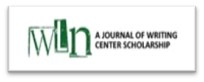 A logo for WLN: A Journal of Writing Center Scholarship in green and black writing on a white background.