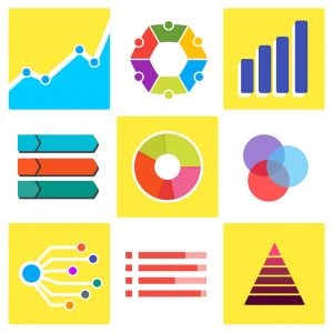 image with various types of charts such as pie chart, bar chart, etc.